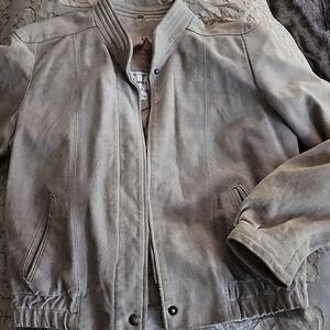 Vintage Suede Bomber Jacket Made In Korea